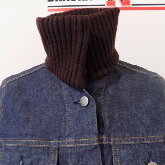 THEORY Jean Jacket with Vertical Rib Collar Cuffs - Picture 3 of 6